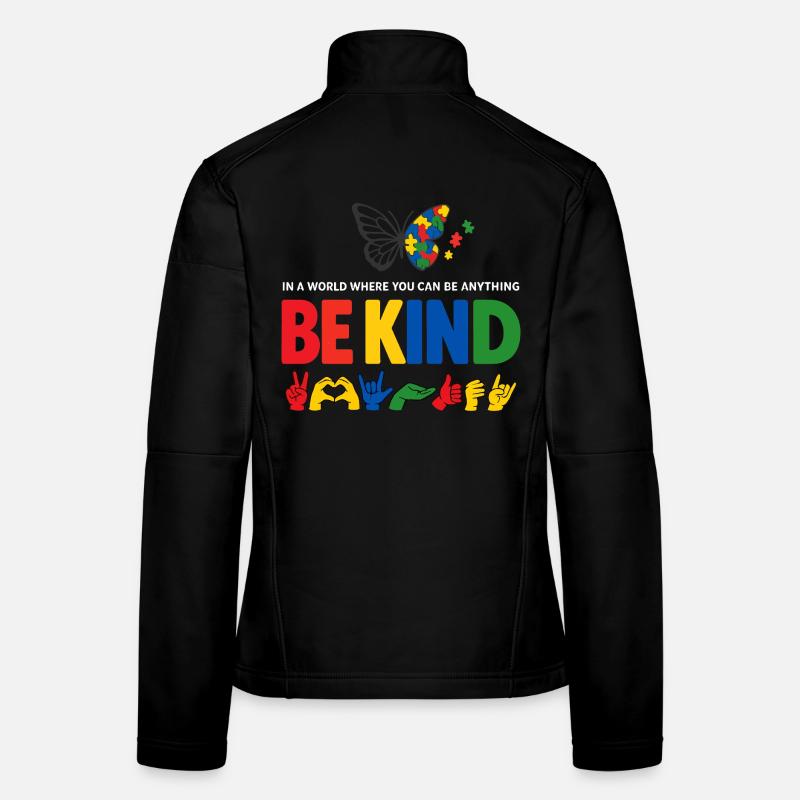 Sei freundlich Gebärdensprache inklusiv Frauen Softshelljacke