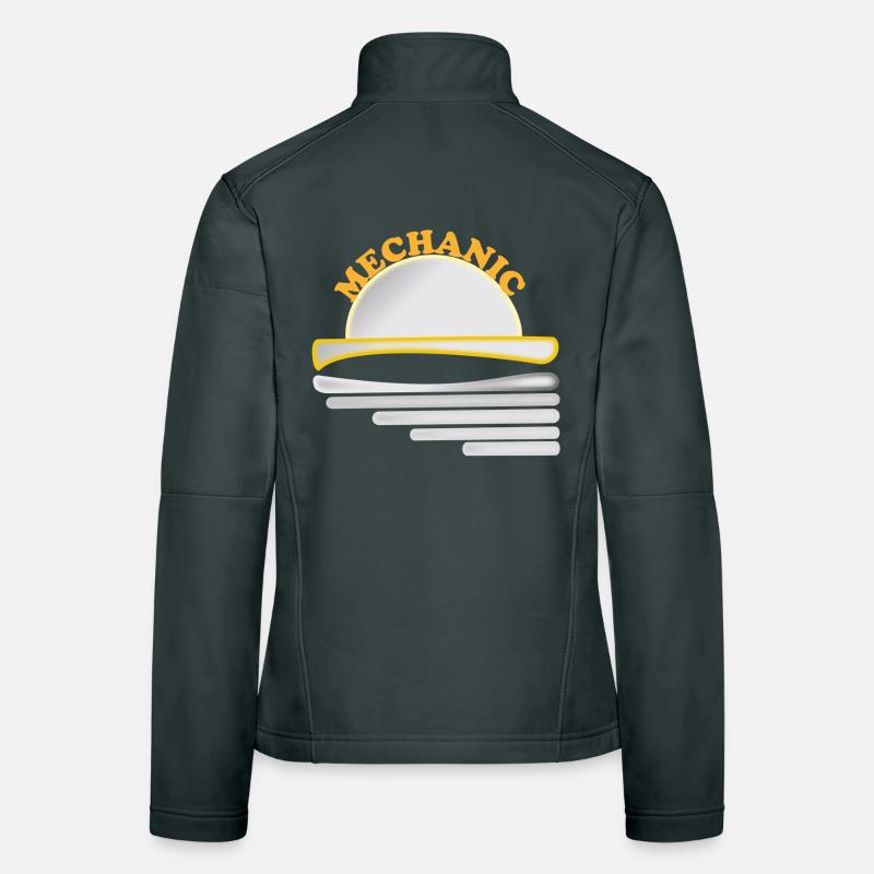 Graphisme mécanique Veste en tissu softshell Femme