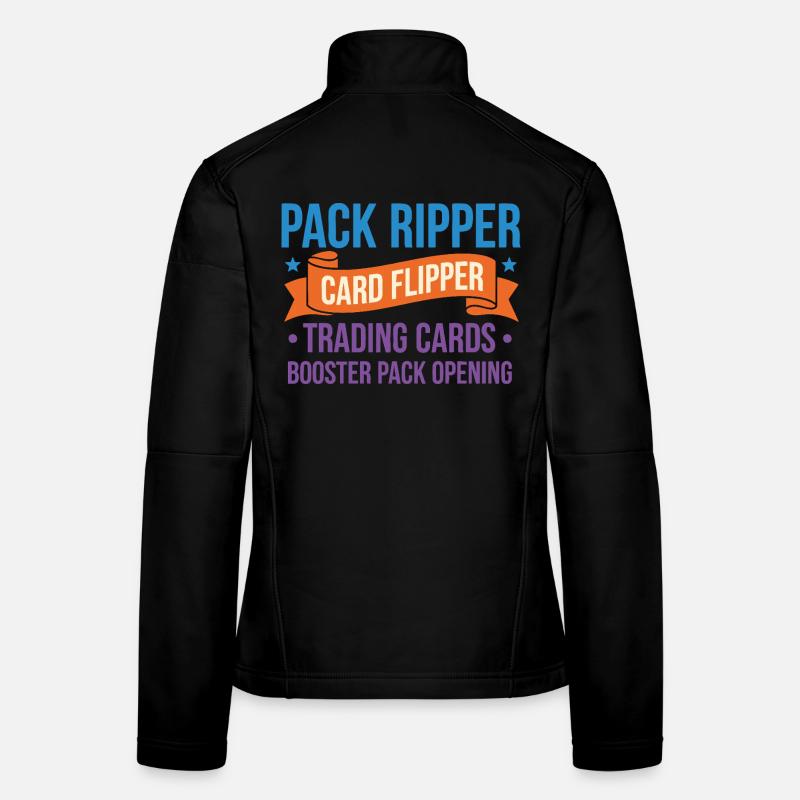 Booster de cartes à collectionner Pack Ripper Card Flipper Veste en tissu softshell Femme