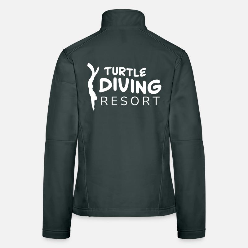 Logo du complexe de plongée pour tortues Veste en tissu softshell Femme