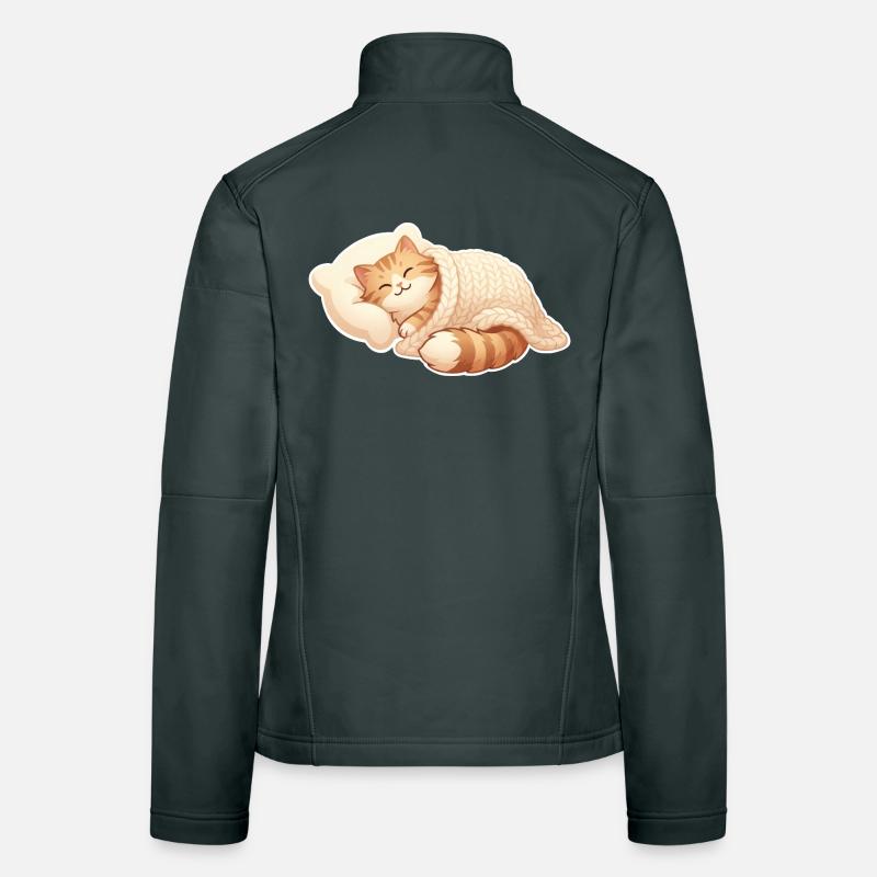 Cat sleeping Women's Softshell Jacket