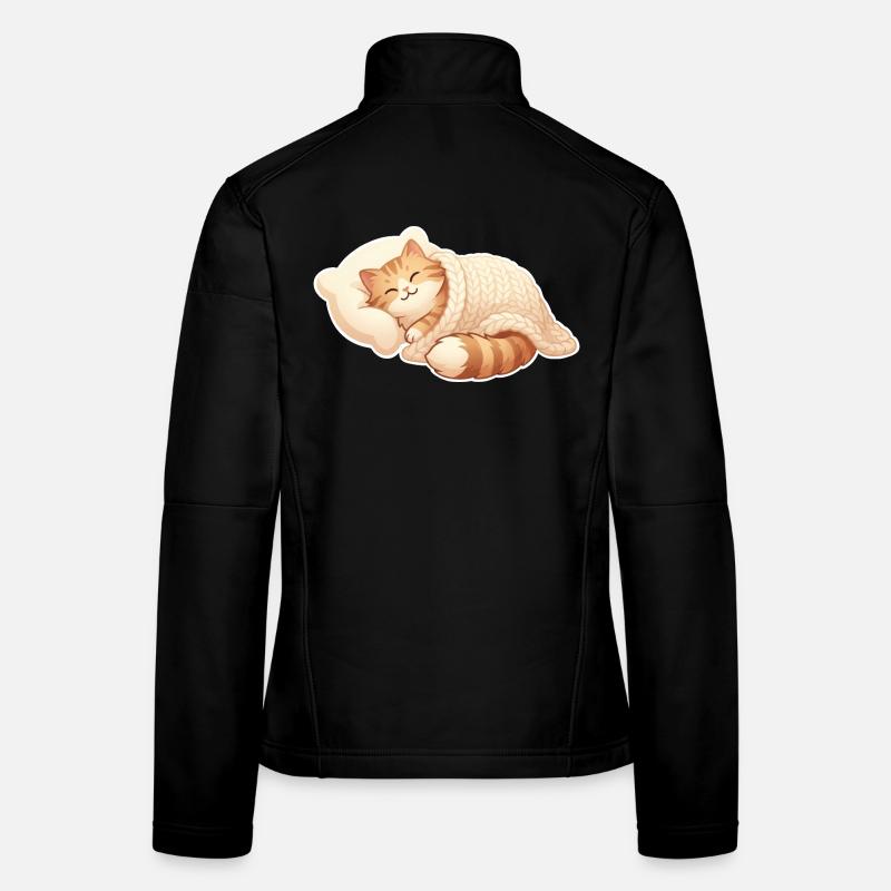 Le chat dort Veste en tissu softshell Femme