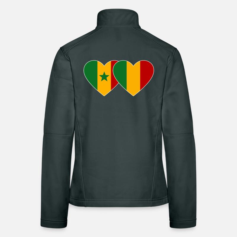 Senegal_Mali_Flagge_Herz Frauen Softshelljacke