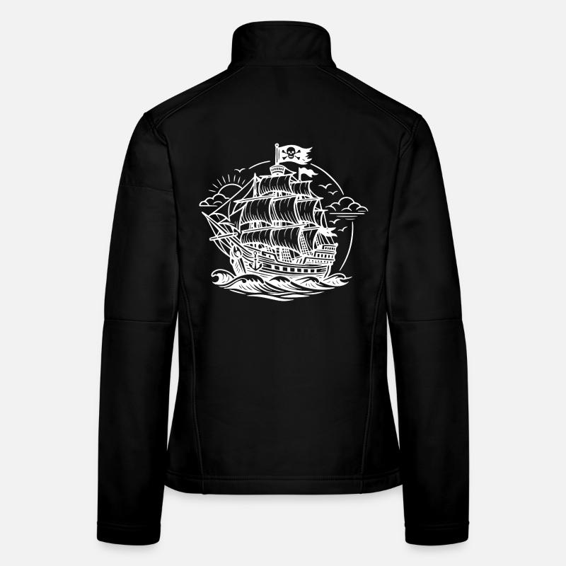 Bateau pirate Veste en tissu softshell Femme