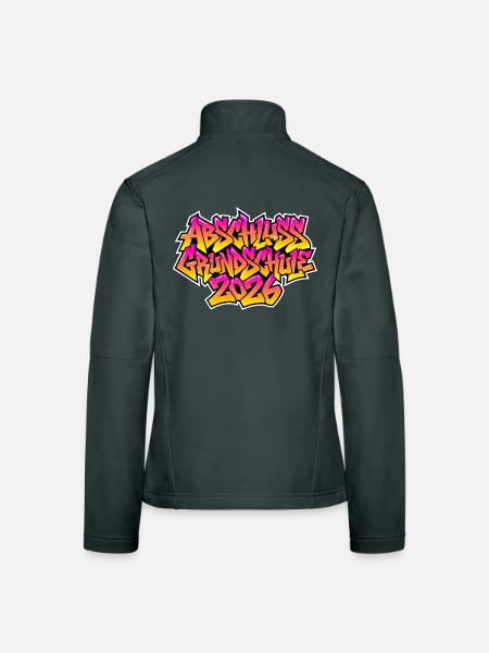 Elementary School Graduation 2026 Graffiti - Women's Softshell Jacket - black - Back