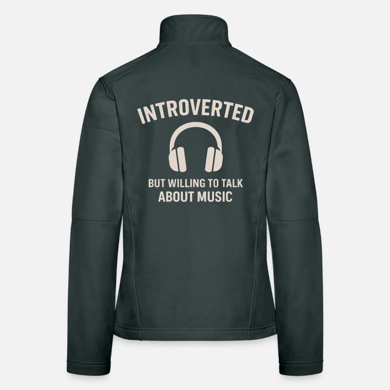 Musik Introvertiert Kopfhörer Shirt Frauen Softshelljacke
