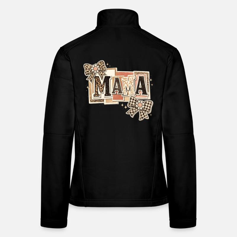 Mama Leopard und Bögen | Muttertagsgeschenk Frauen Softshelljacke