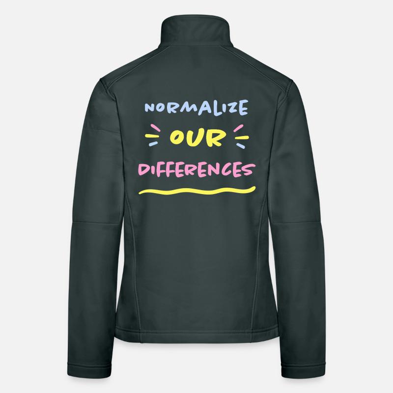 Normalize our Differences - Inclusion ASD ADHD Women's Softshell Jacket
