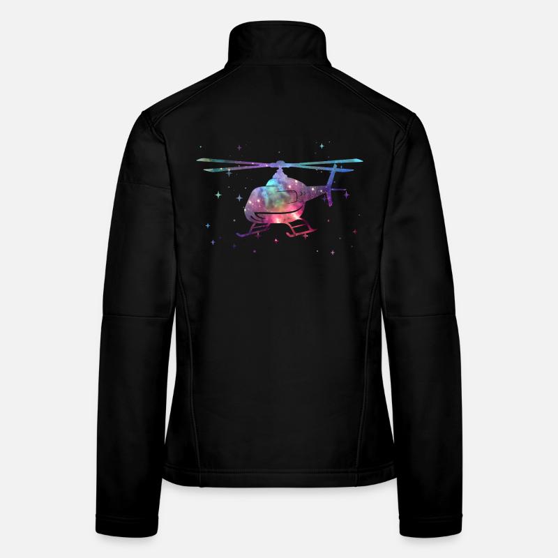 Helicopter Pilot Space Kids Helicopter Women's Softshell Jacket