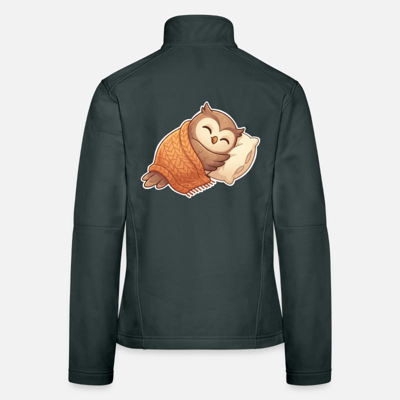 Eule Schlafen Frauen Softshelljacke