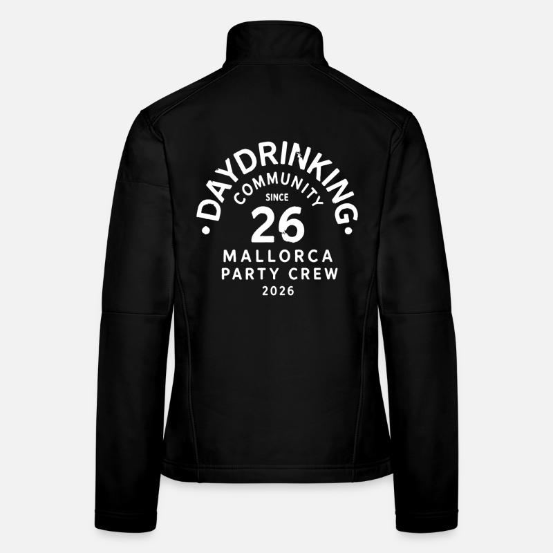 Malle 2026 Daydrinking Community Party Crew Frauen Softshelljacke