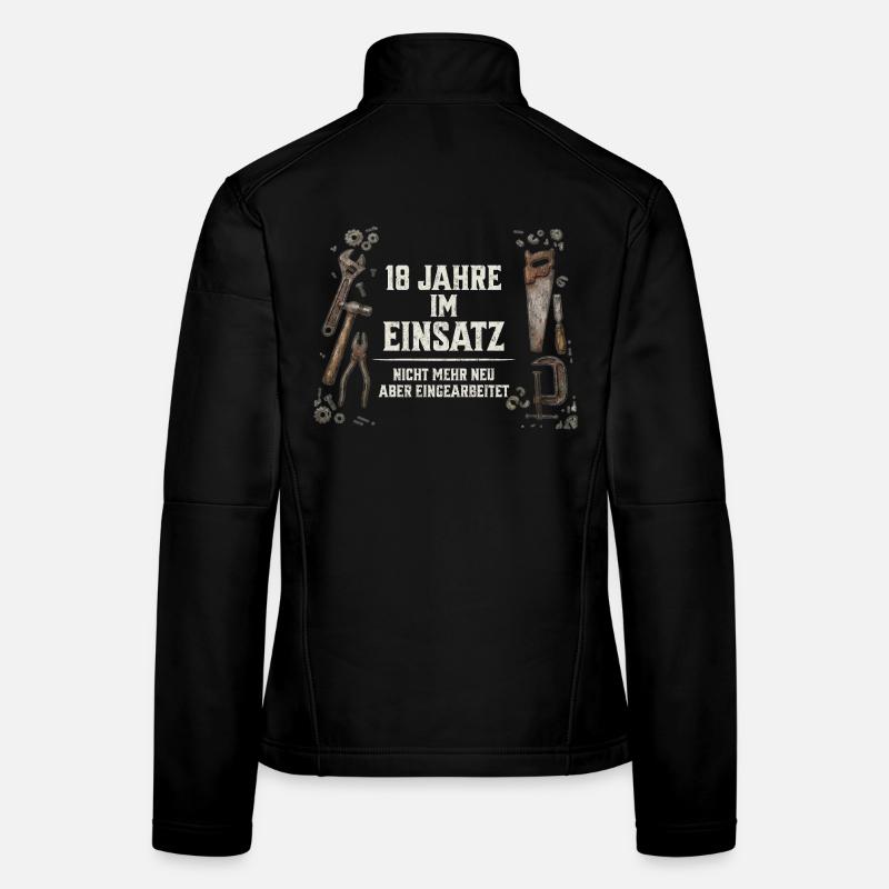 18. Geburtstag Handwerker Geschenk Werkzeug Spruch Frauen Softshelljacke