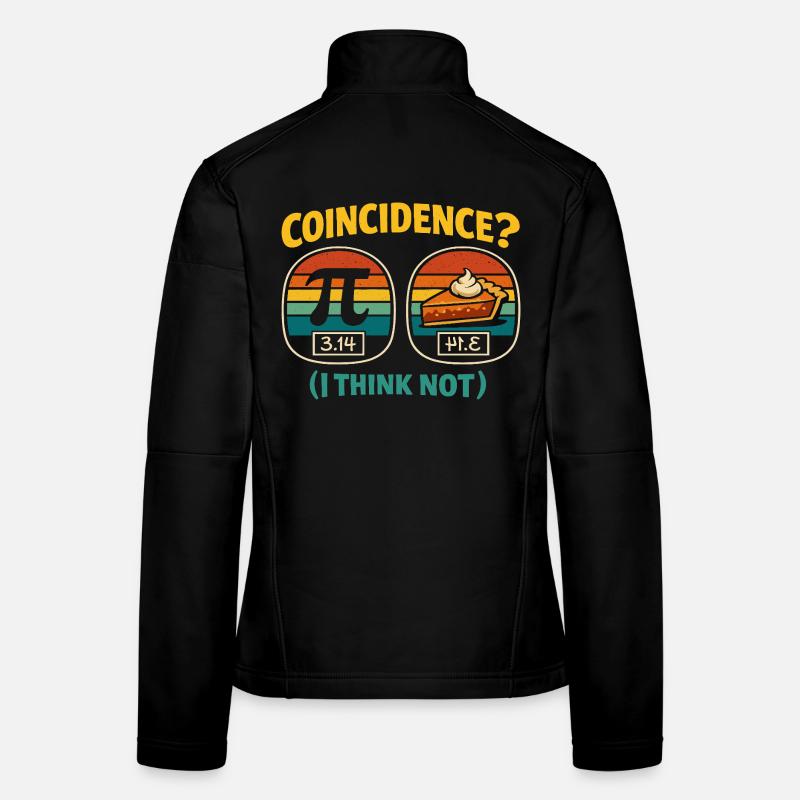 La coïncidence du tag pi ne pense pas la conception de Mathe Veste en tissu softshell Femme