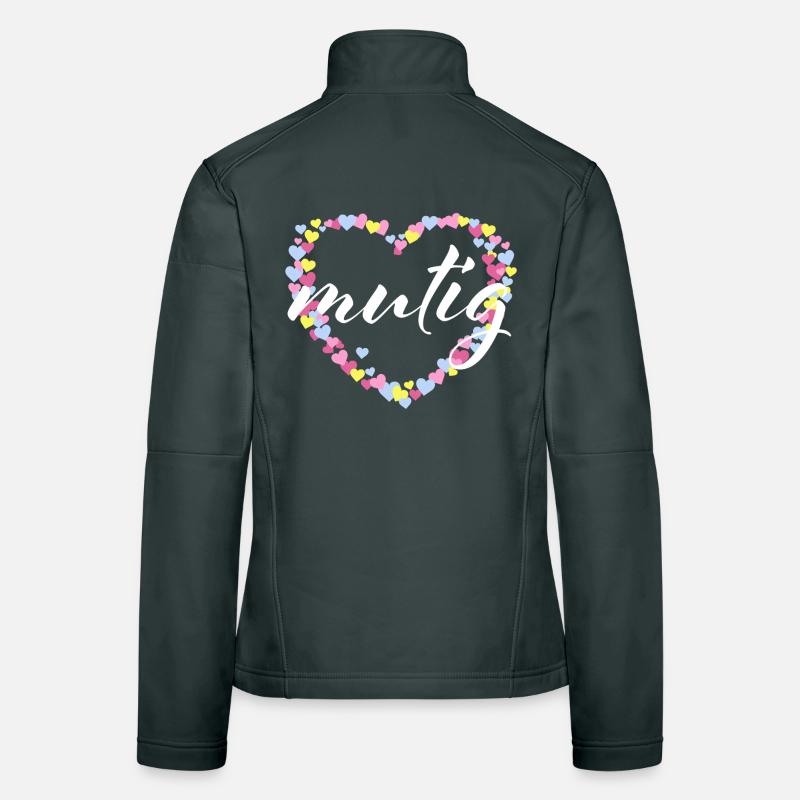 Courageous Courage Encourage - Cœur Pastel Veste en tissu softshell Femme