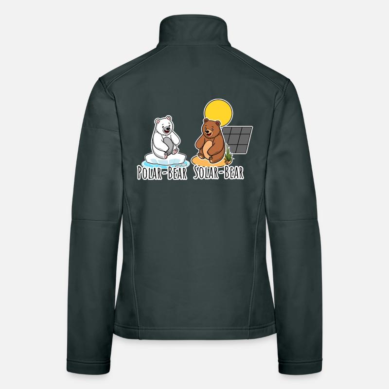 Polar Bear and Solar Bear - Bears Solar PV System Women's Softshell Jacket