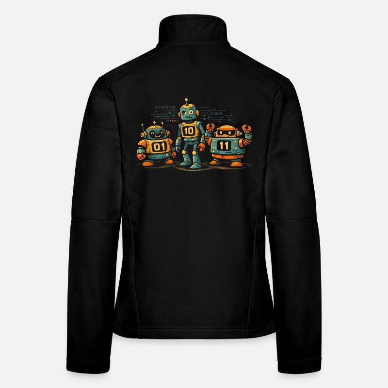 Geek Robots Binary Code Computer Science IT Women's Softshell Jacket
