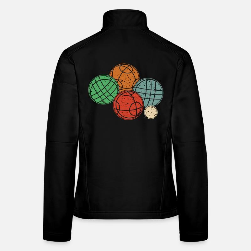 Ensemble graphique Boccia et Pétanque Veste en tissu softshell Femme