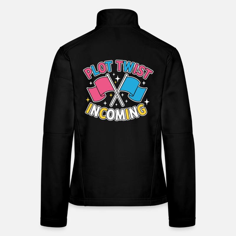 Gender Reveal Plot Twist Incoming Team Pink Team Women's Softshell Jacket