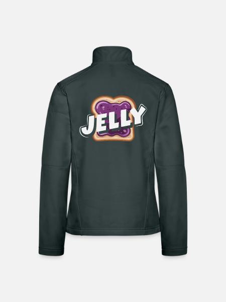 Erdnussbutter & Marmelade Partnerlook Design - Frauen Softshelljacke - Schwarz - Hinten
