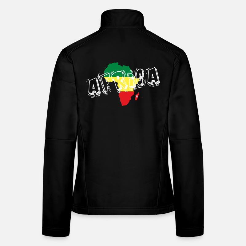 africa_3_white - Women's Softshell Jacket - black