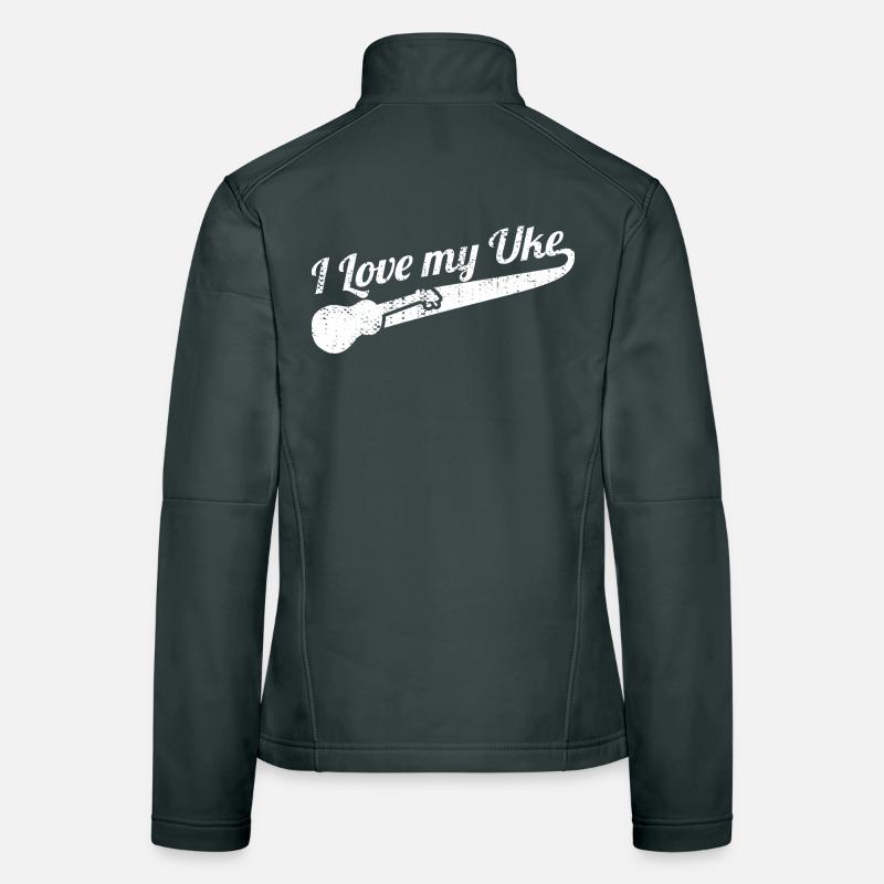 J’aime mon Uke Veste en tissu softshell Femme