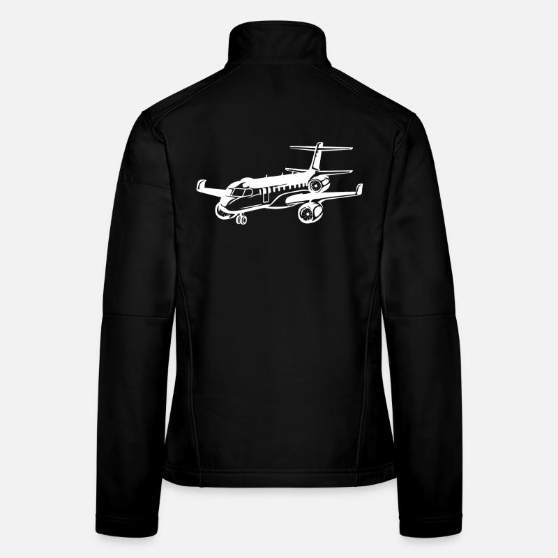 Flugzeug Zeichnung Frauen Softshelljacke