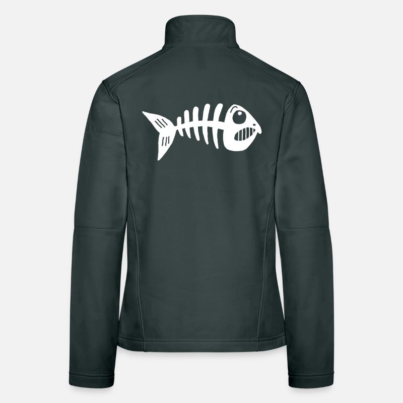Fisch-Skelett Frauen Softshelljacke