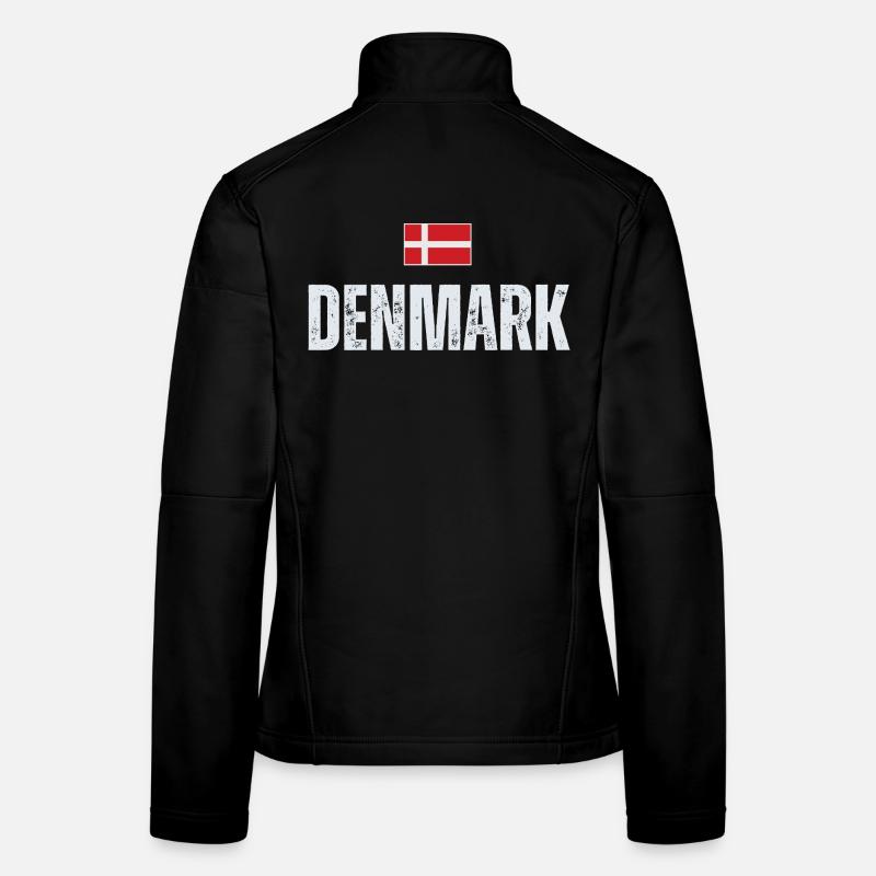 Drapeau du Danemark, fier danois Veste en tissu softshell Femme