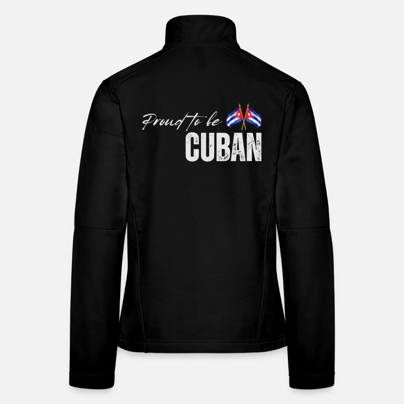 Fierté cubaine, j'aime Cuba Veste en tissu softshell Femme