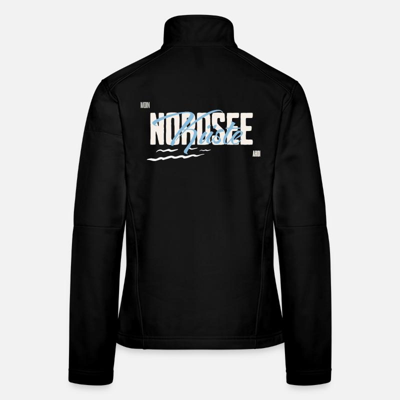 Nordsee - Küste - Frauen Softshelljacke - Schwarz