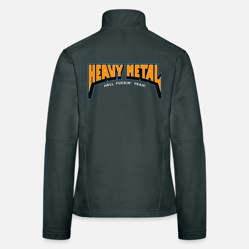 Heavy Metal Hell Yeah Text Logo Women's Softshell Jacket