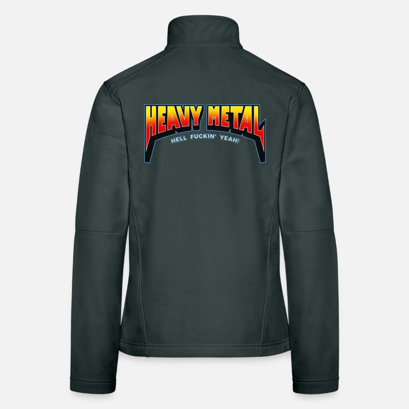 Heavy Metal Hell Yeah Text Logo Women's Softshell Jacket