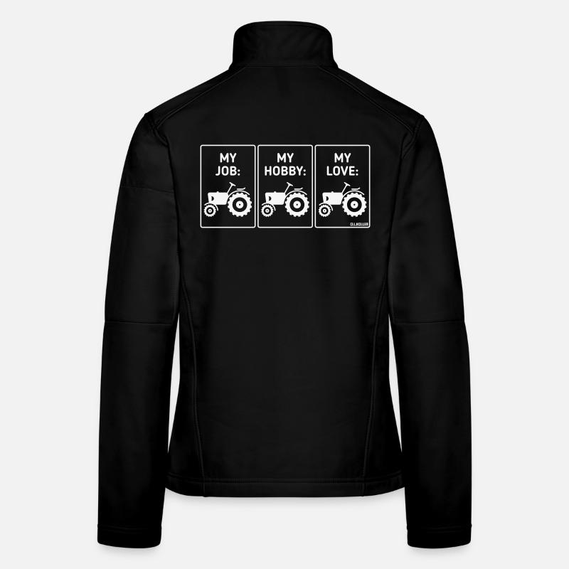 Mon travail – Mon passe-temps – Mon amour (Tractor Bauer / W) Veste en tissu softshell Femme