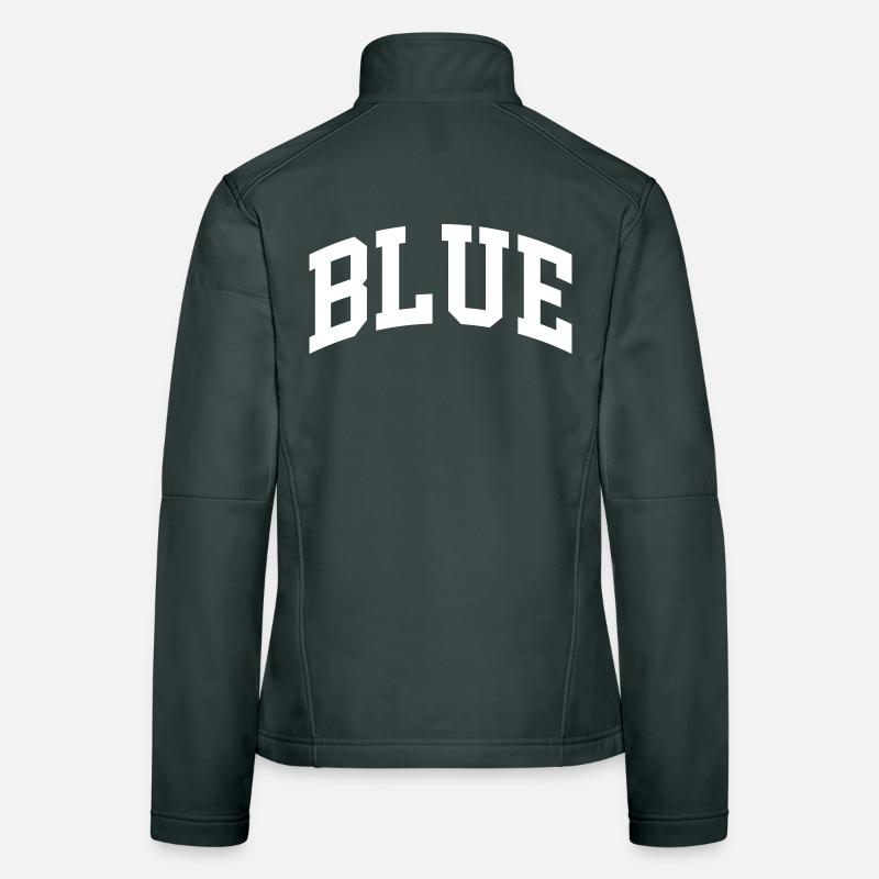 Bleu Veste en tissu softshell Femme