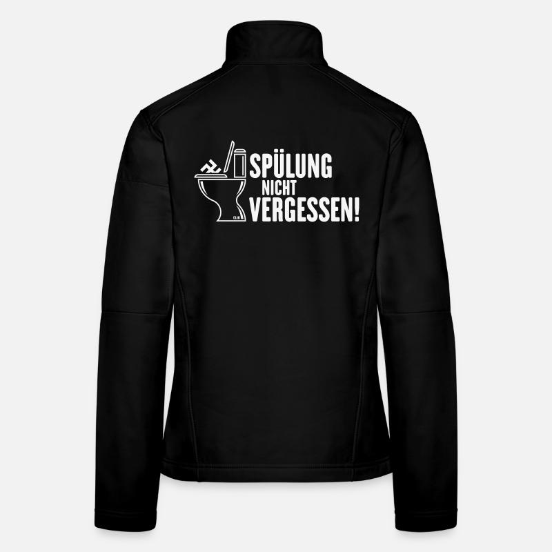 Spülung Nicht Vergessen! (Gegen Rechts / White) - Frauen Softshelljacke - Schwarz