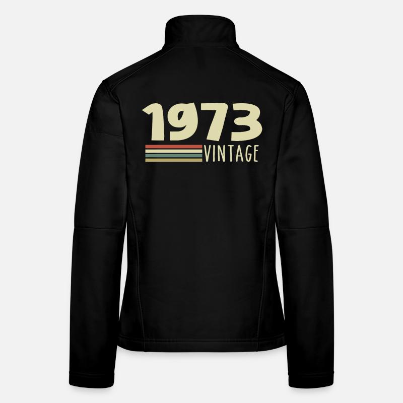 1973-Anniversaire-1973-retro-1973 Veste en tissu softshell Femme