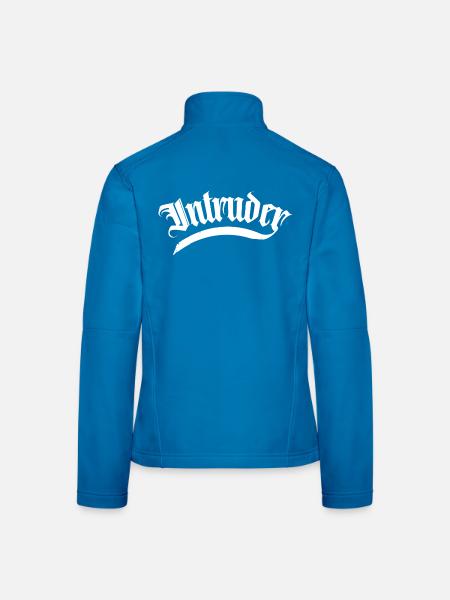 intruder hacker intruder clan sticker computer - Women's Softshell Jacket - mouse grey - Back