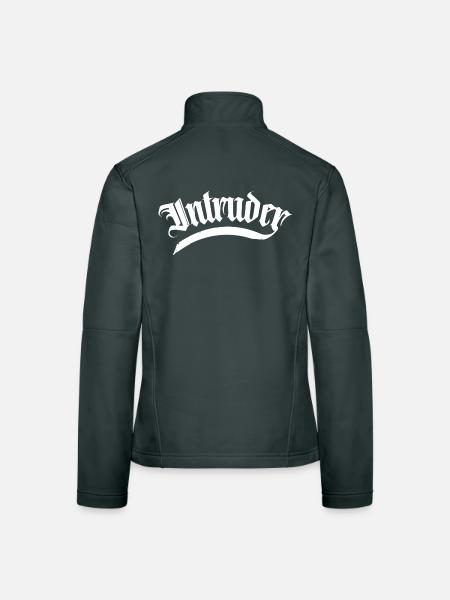 intruder hacker eindringling clan sticker computer - Frauen Softshelljacke - Schwarz - Hinten