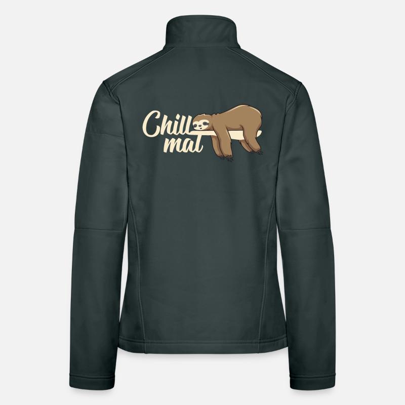 Funny chill times sloth while relaxing Women's Softshell Jacket