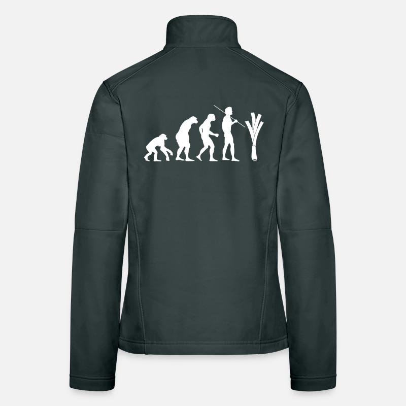 Evolution of the leek (white) Women's Softshell Jacket