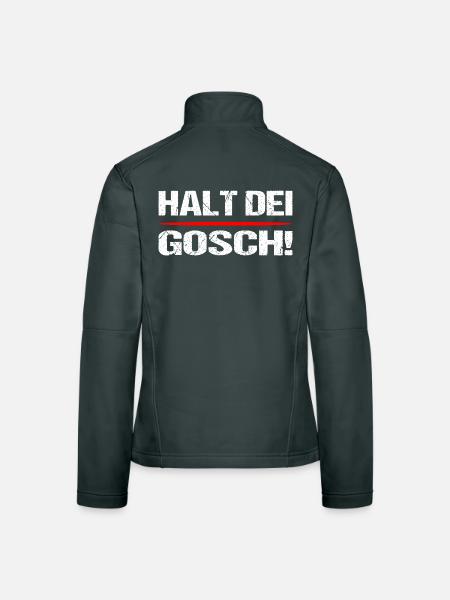 Halt dei Gosch! Schwoba Humor - Women's Softshell Jacket - black - Back