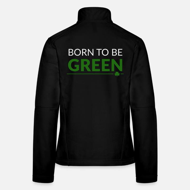 Né pour être trèfle vert Veste en tissu softshell Femme