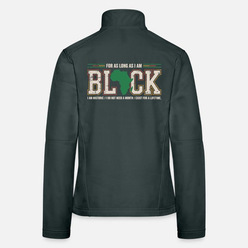 Pride Afro Black History Month Vintage Women's Softshell Jacket