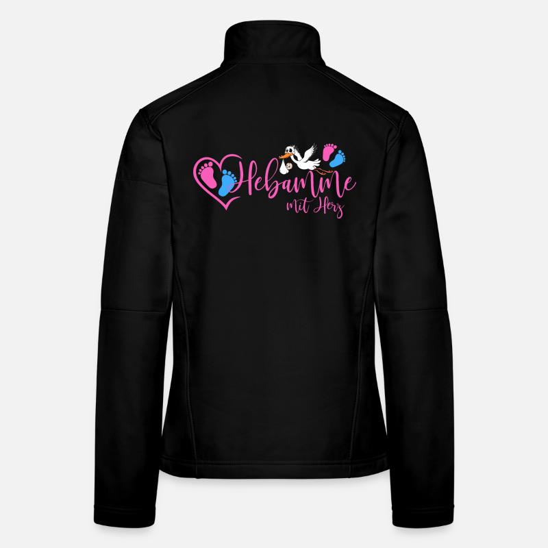 Hebamme mit Herz  Frauen Softshelljacke