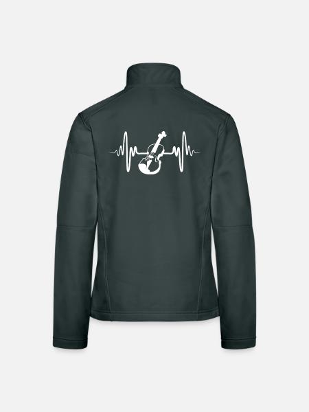 Violon rétro - Veste en tissu softshell Femme - noir - Dos