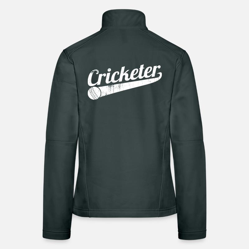 Funny cricketer Women's Softshell Jacket