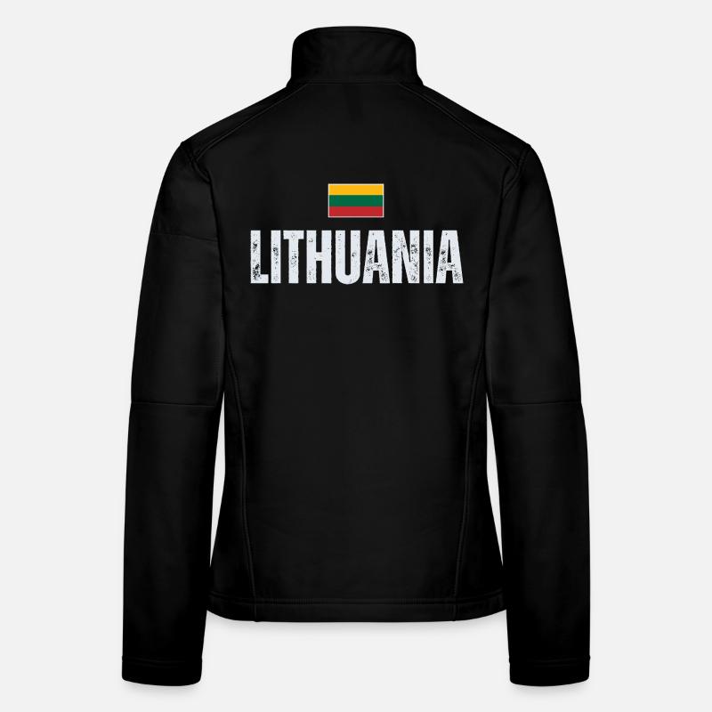 Fierté lituanienne, drapeau de la Lituanie Veste en tissu softshell Femme
