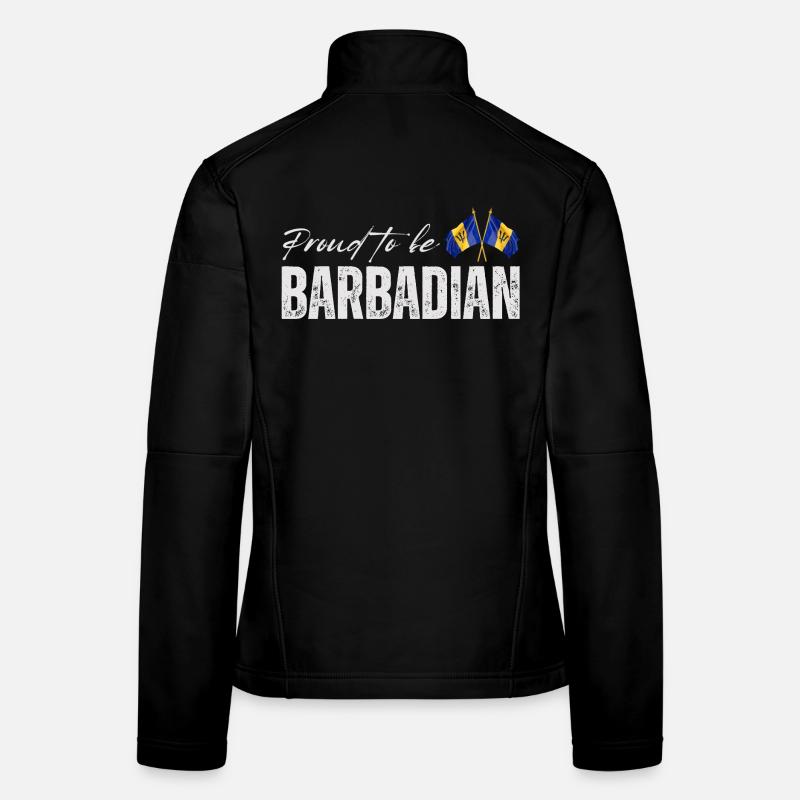 Fierté barbadienne, drapeau de la Barbade Veste en tissu softshell Femme