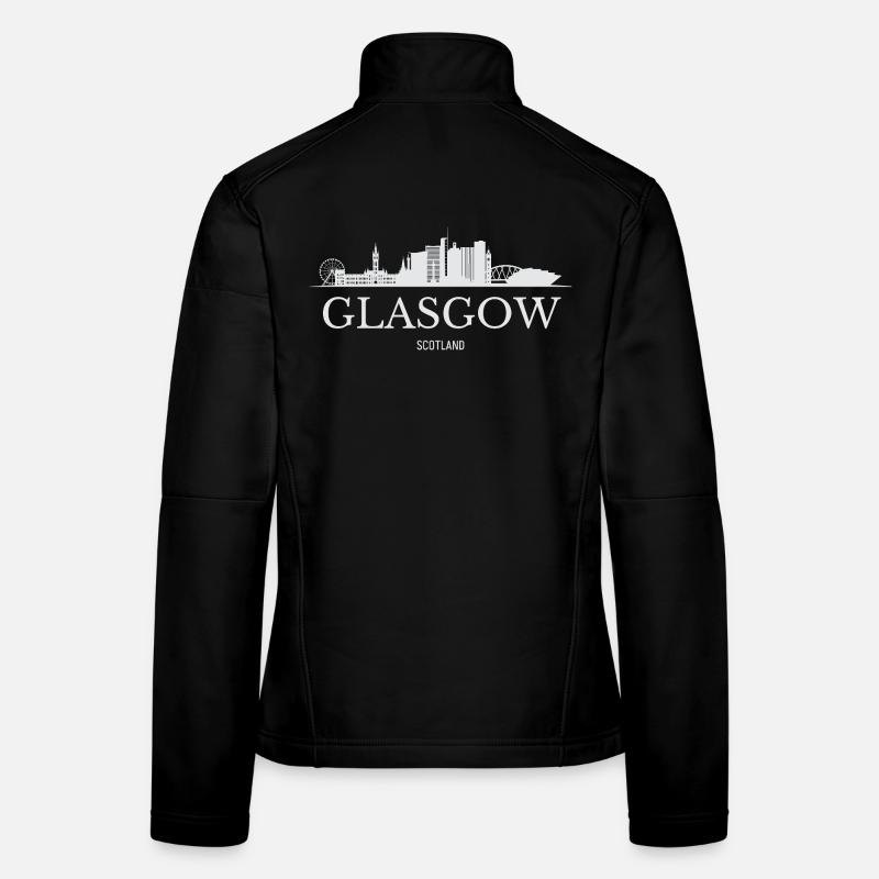 Glasgow Skyline, Glasgow, Écosse Veste en tissu softshell Femme
