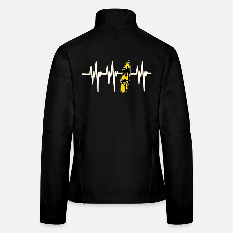 Heartbeat Surfing - Frauen Softshelljacke - Schwarz